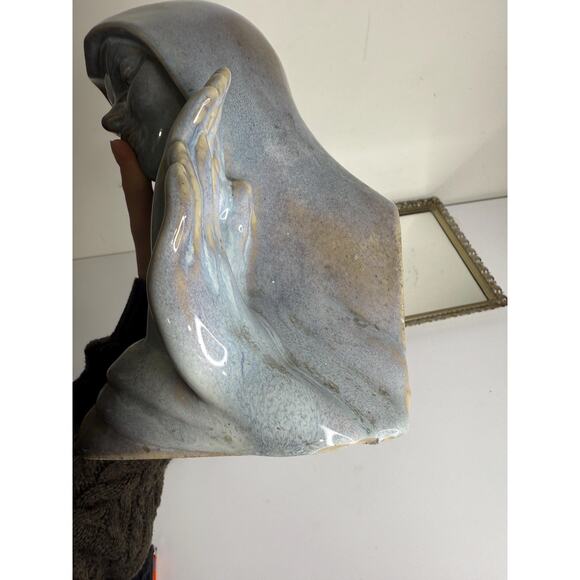 Large Vintage Ceramic Praying Virgin Mary madonna bust sculpture statue - Picture 5 of 10